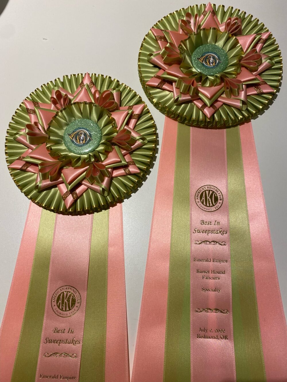 Foil stamped award ribbons
