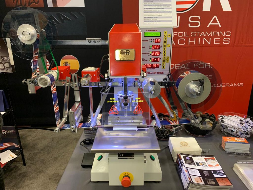 OR-Printer 5040E hot foil stamping machine with reel and rewind